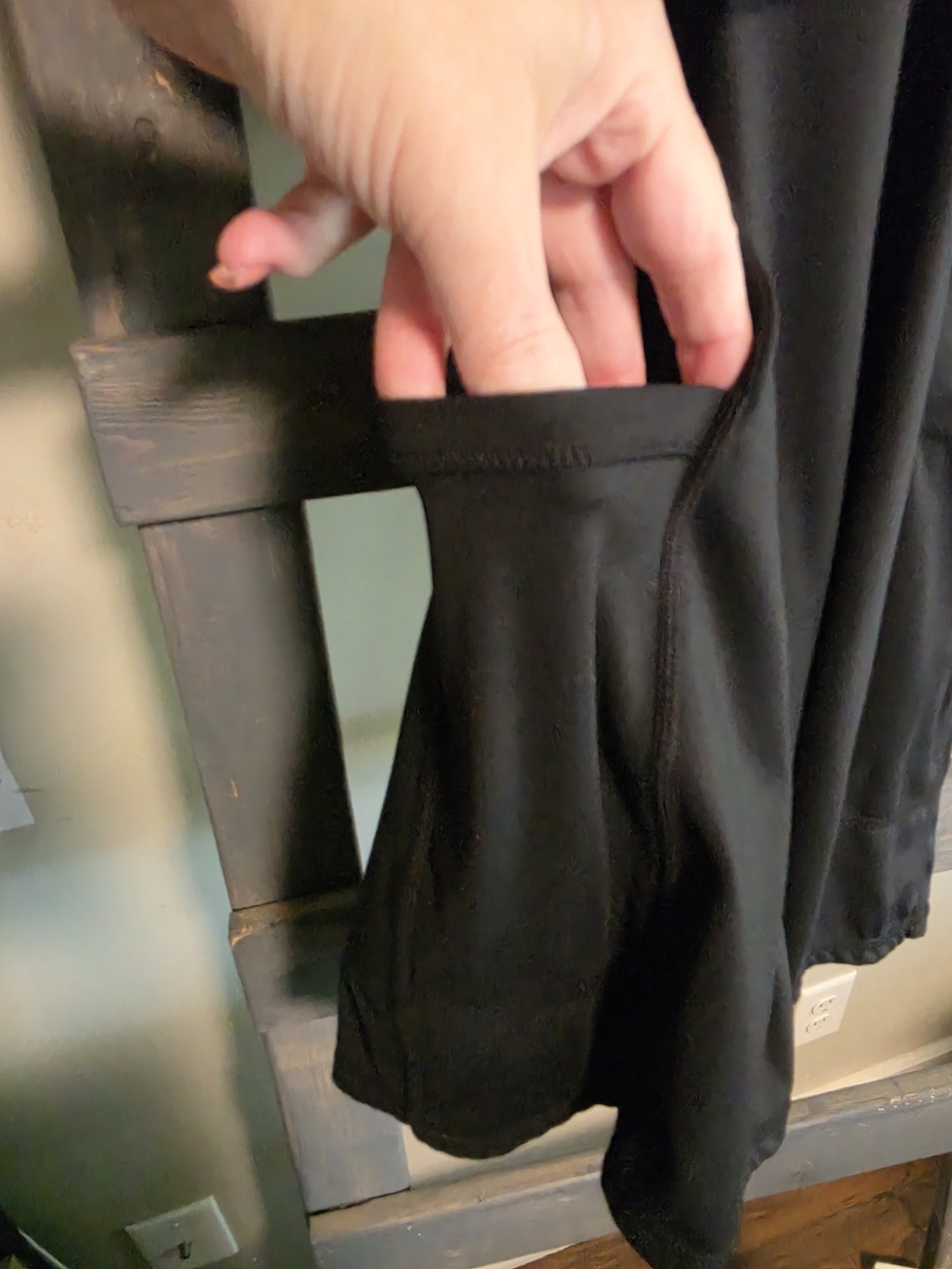 HALARA Black Mini Slip Dress with Cross-Strap Back - Picture 5 of 5